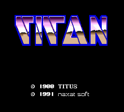 Titan title screen for PC Engine